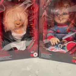 BRAND NEW unopened Chucky and Tiffany dolls Large 