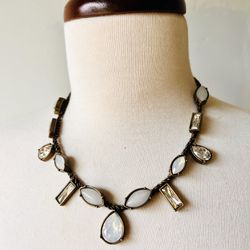 Silpada Moonstone & Crystal Necklace 