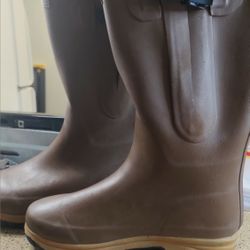 Jileon Wide Calf Durable Rubber Rain Boots for Women Size 8.5