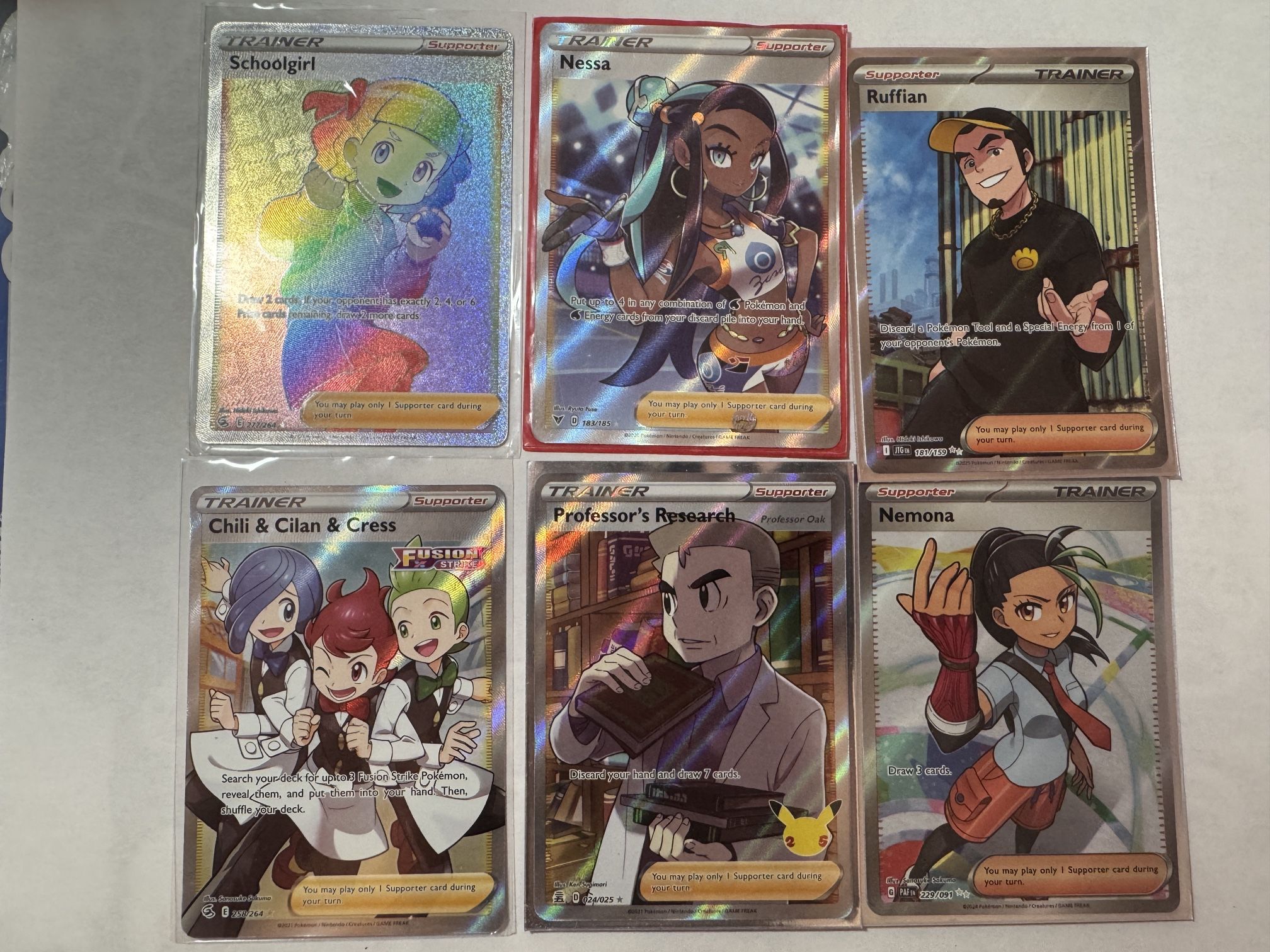 Pokemon TCG Trainer Full Art Lot Of 6