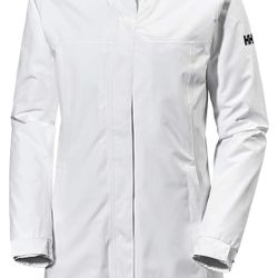 Helly-Hansen Womens Aden Insulated Waterproof Windproof Breathable Long Length Packable Hood Rain Coat Jacket