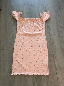 Pink Flowered dress size large
