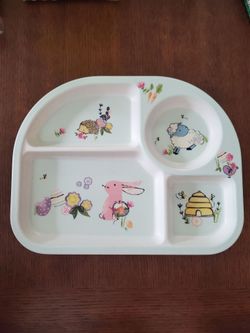 World Market brand spring animals divided plate