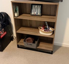 3-Shelf Bookcase with Metal Base