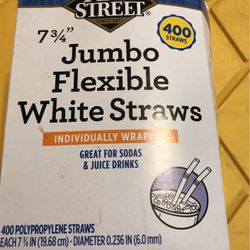 Straws White Individually Wrapped 