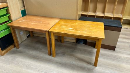 2 Solid wood kid tables