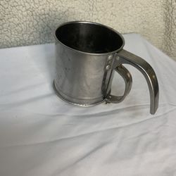 Vintage Flour Sifter Small Sifter Hand All Metal 