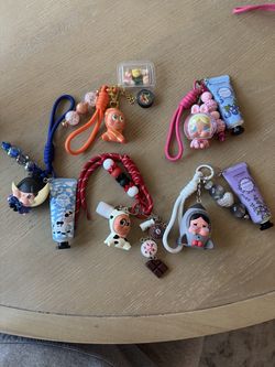 Pop Mart Cry Baby and Twinkle Twinkle keychains phone lanyards