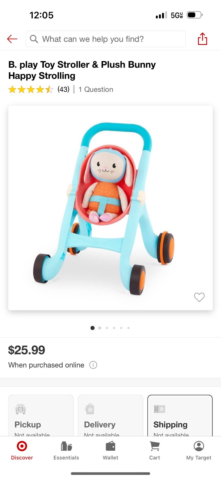 play Toy stroller $15