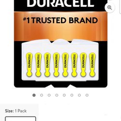 Duracell EasyTab 10 Hearing Aid Batteries, Size 10 - Yellow, 24 Pack.