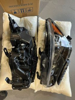 New-Headlight assembly fit 2014-2017 for Infiniti Q50 Black Housing Clear Reflector Driver and Passenger Side