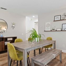 Modern Dining Room Table and Bench
