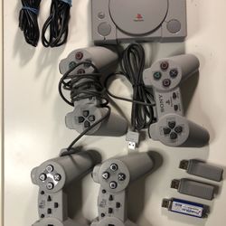 Playstation Classic With 4 Controllers & Expansion Pack