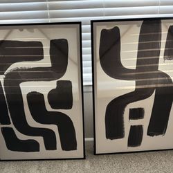 Black And White LR Wall Art Set