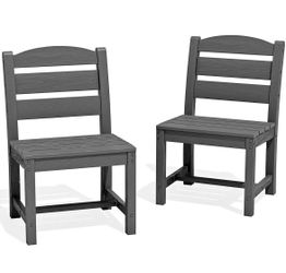 Newly Assembled Patio Dining Chair Dining Chair Set of 2 Outdoor Dining Chairs