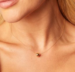 Babygold 14K Gold Ball Pendant Necklace
