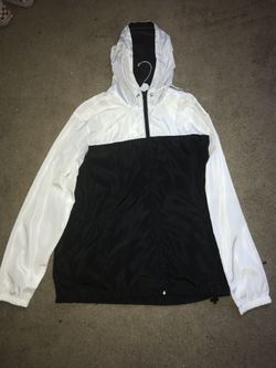 White and Black Windbreaker