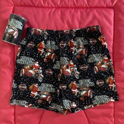 Harley Davidson Happy Holidays Santa Boxers SZ Small Original Price 25