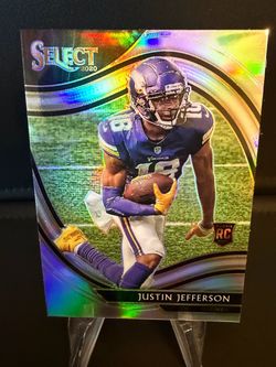 Justin Jefferson Panini select field level Silver Prizm Rookie