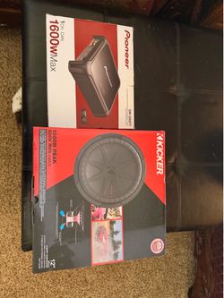 Pioneer amp and kicker subwoofer