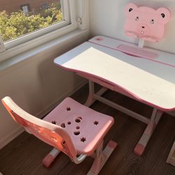 height adjustable study table and chair set