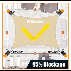 COLOURTREE Super Ring 12 ft. x 12 ft. Sun Shade Sail with Winch-Beige