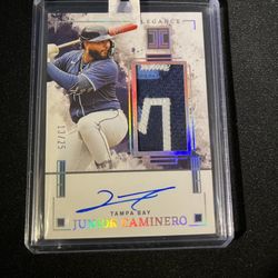 Jersey #🔥2025 Impeccable - Patch Auto #13/25 - Junior Caminero - 3 Color Patch 