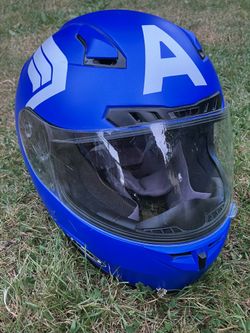 Captain America motorcycle helmet