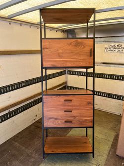 Crate & Barrel Knox Tall Storage Bookshelf