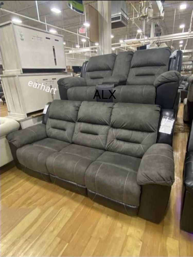 Ashley ( Sofa And Loveseat Living Room Set Reclining Free Delivery.