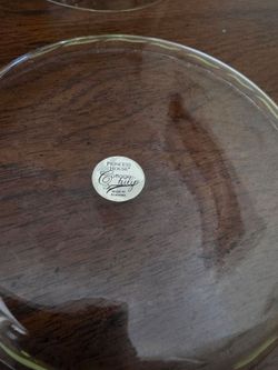 Princess House Cottage Tulip 2pc Crystal Cake Plate