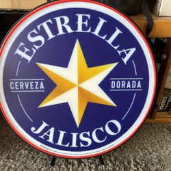 Estrella Jalisco Beer Sign. LED Tubing Lighted