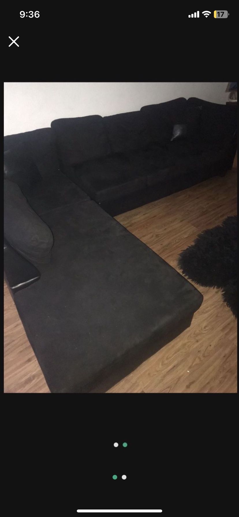 Black Sectional Couch 🛋 