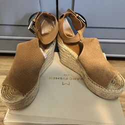Marc fisher suede espadrille wedge