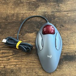 [Like new] Logitech Trackman Marble Trackball – Wired USB Ergonomic Mouse for Computers, grey