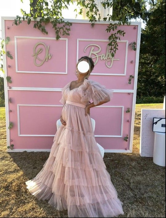 Maternity Pregnancy Dress Gown Baby Shower