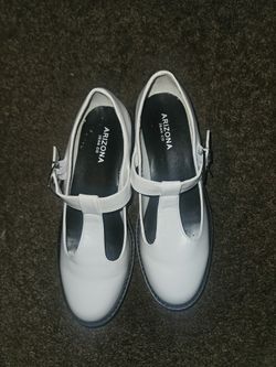 Arizona White T-Strap Mary Jane Loafers