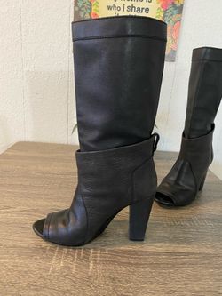 Designer leather boots