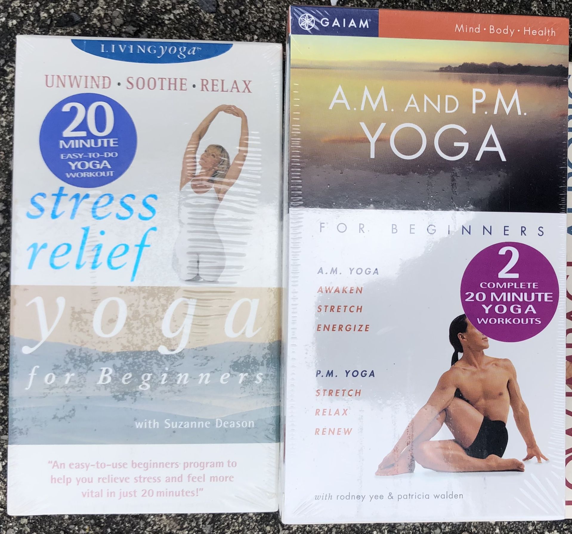 3 Vintage VHS Yoga Tapes All Are Sealed