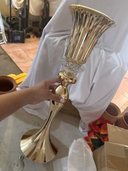 Metal Trumpet Centerpieces