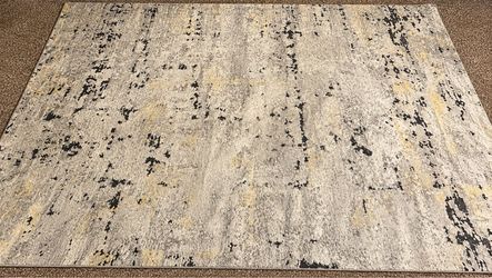 Large Gray Abstract Area Rug
