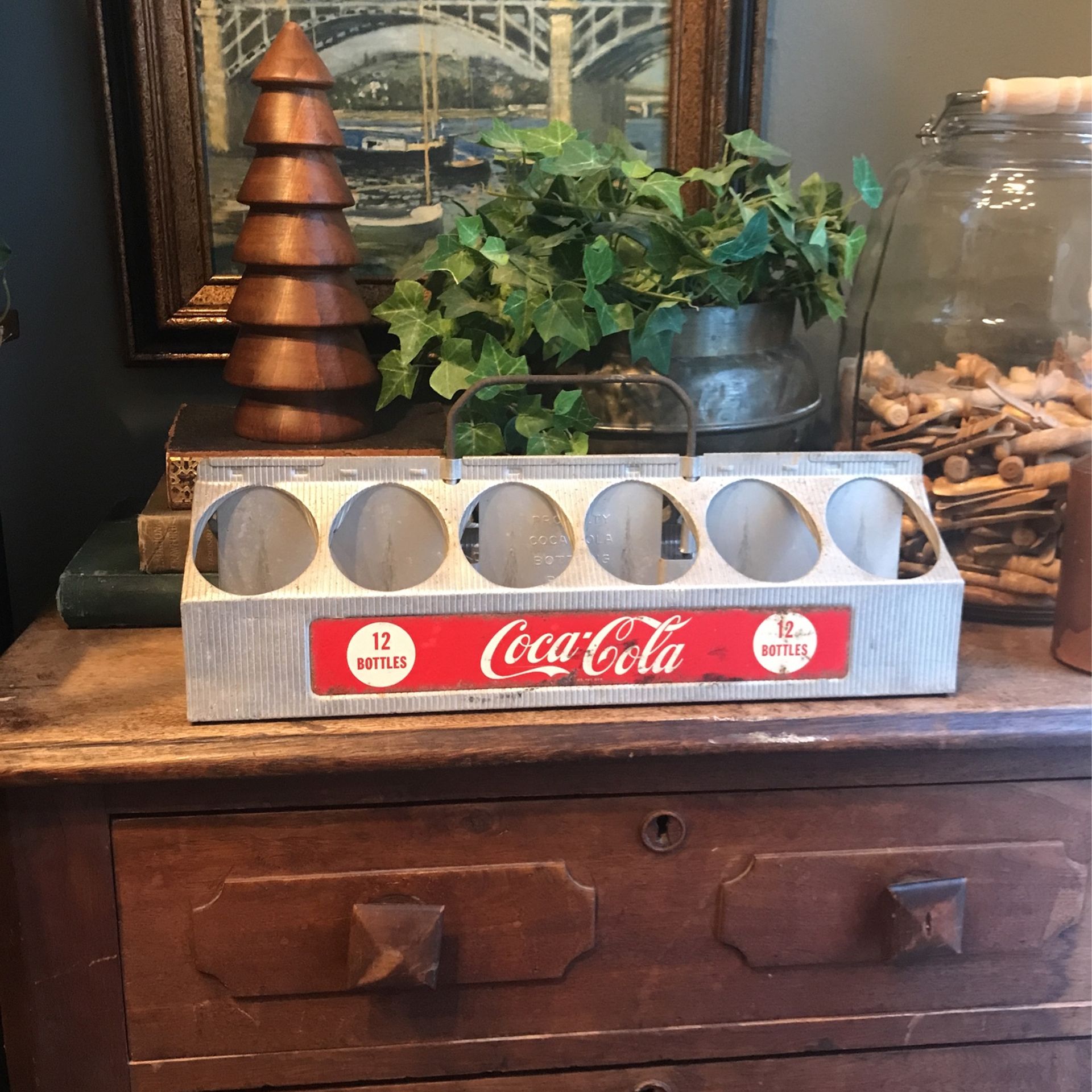 Vintage 1950s Metal Coke Bottle Holder 12