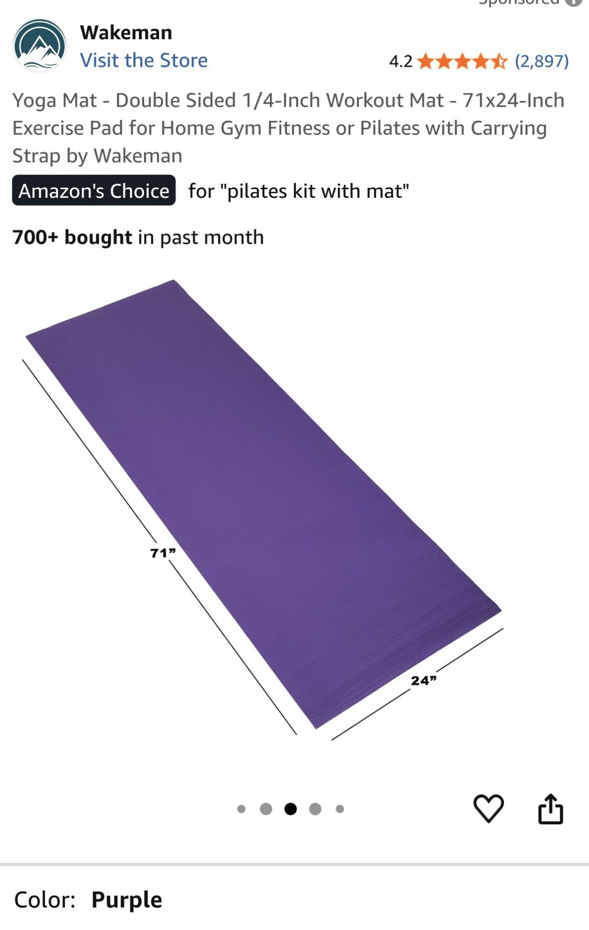 Yoga mat purple