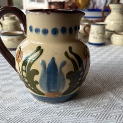 Antique Shandy Mottoware pitcher