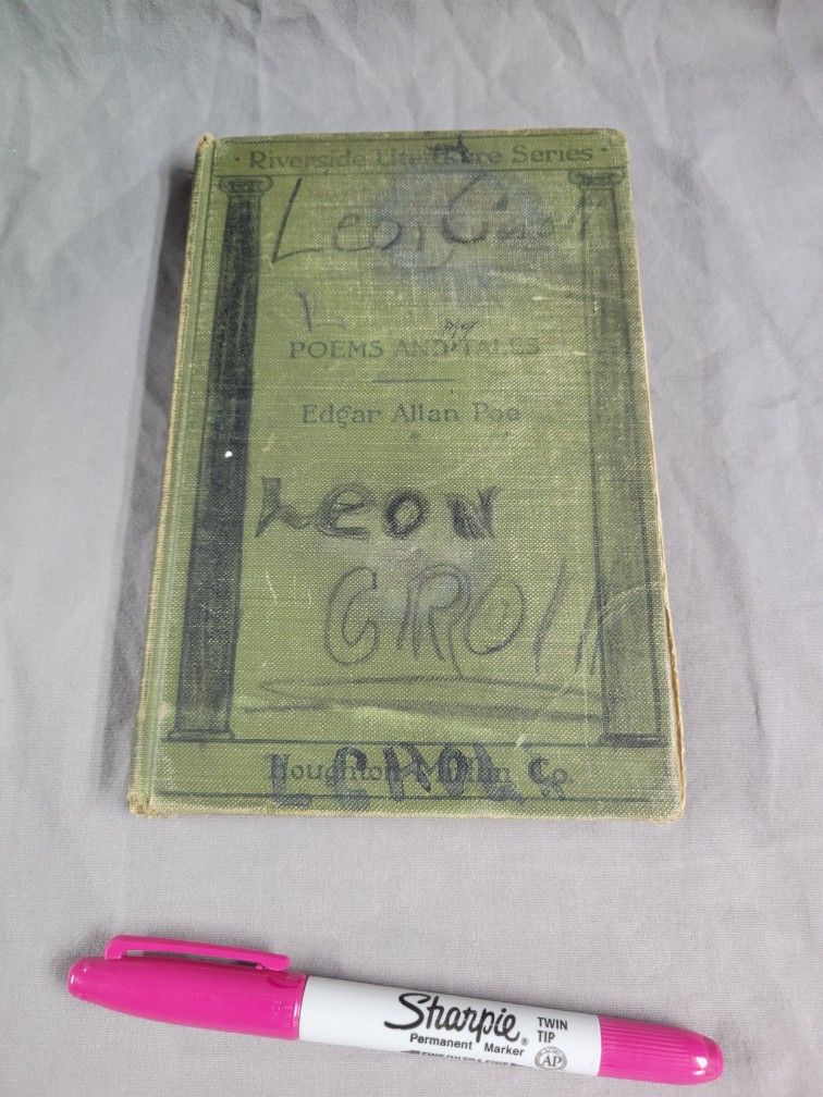 Edgar Allan Poe Antique Book. Poems and Tales from the Writings of Poe