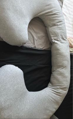 Large Gray Full Body Pregnancy Pillow