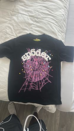 Authentic Sp5der Black Spider Web T-Shirt size medium