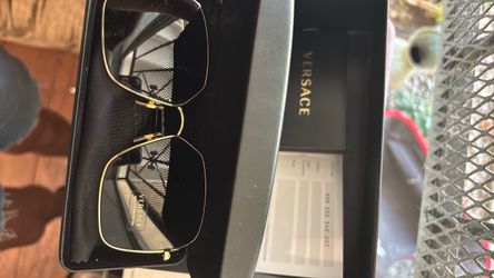 Authentic Versace Square Sunglasses with Gold Frame