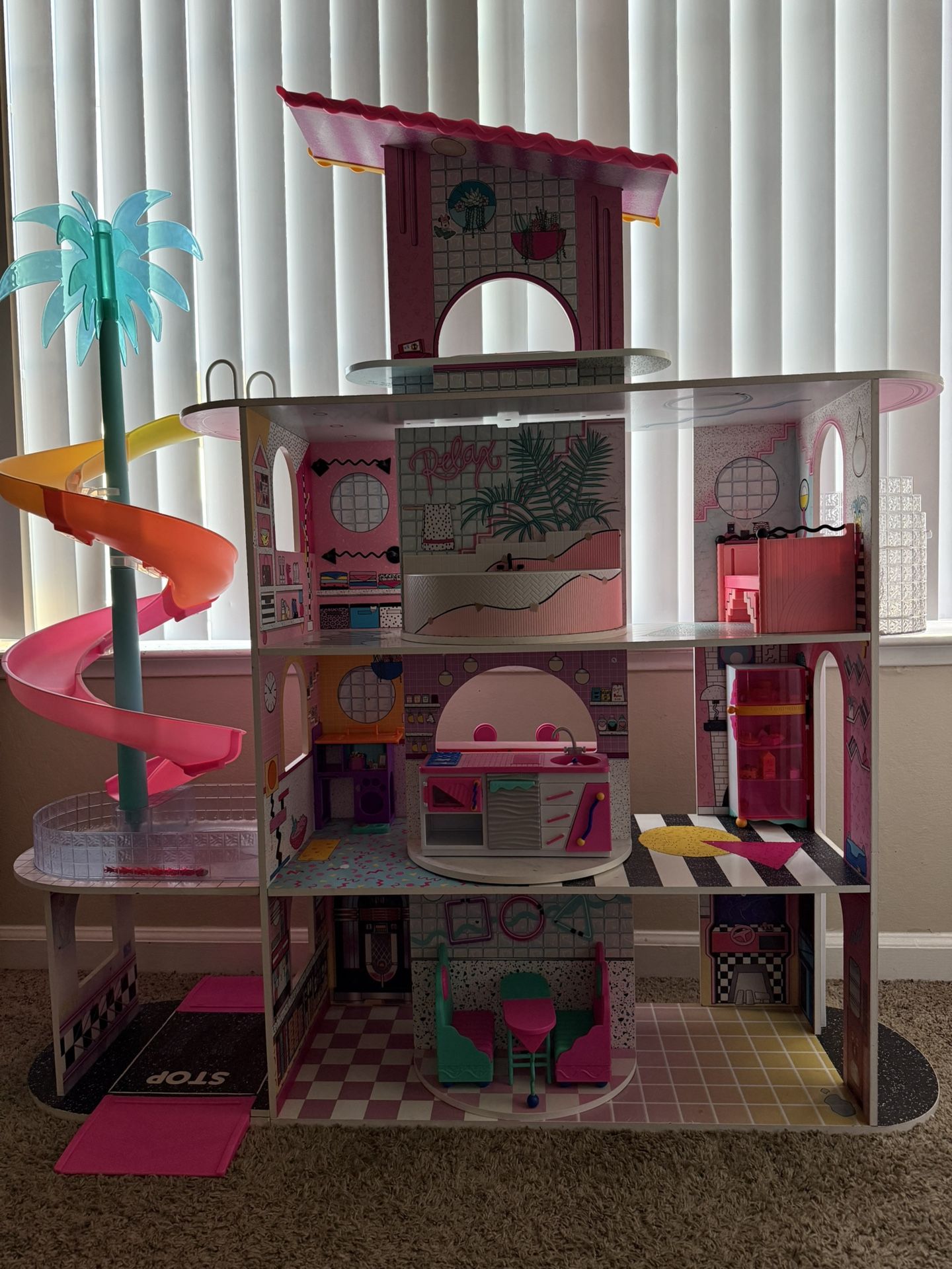 LOL Surprise House. LOL Surprise OMG House Of Surprises Real Wood Doll House 85+ Surprises 4 Floors