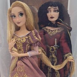Disney Designer Heroes Villains Tangled Rapunzel Mother Gothel Limited Doll Set